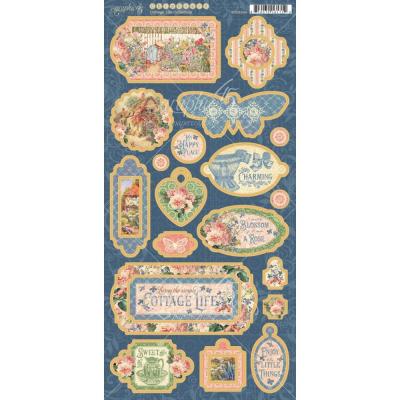 Graphic 45 Cottage Life Sticker - Chipboard Stickers